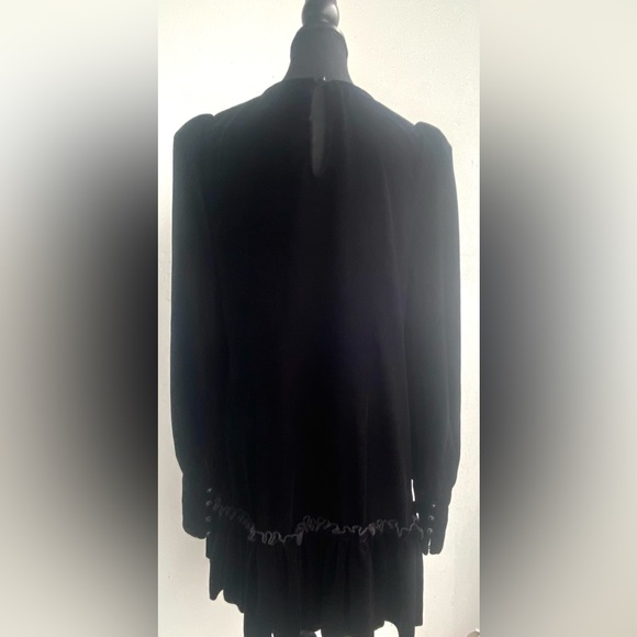 The Vampire's Wife x H&M The Mini Mystery in Black Velvet Bow Dress - Picture 3 of 13